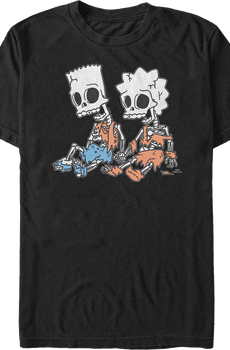 Bart And Lisa Skeletons The Simpsons T-Shirt