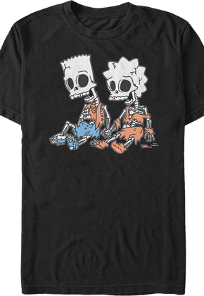 Bart And Lisa Skeletons The Simpsons T-Shirt