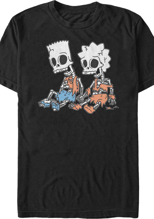 Bart And Lisa Skeletons The Simpsons T-Shirt - main product image