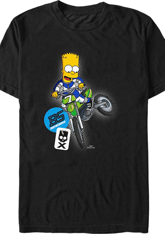 Bart Simpson Motocross Simpsons T-Shirt - main product image