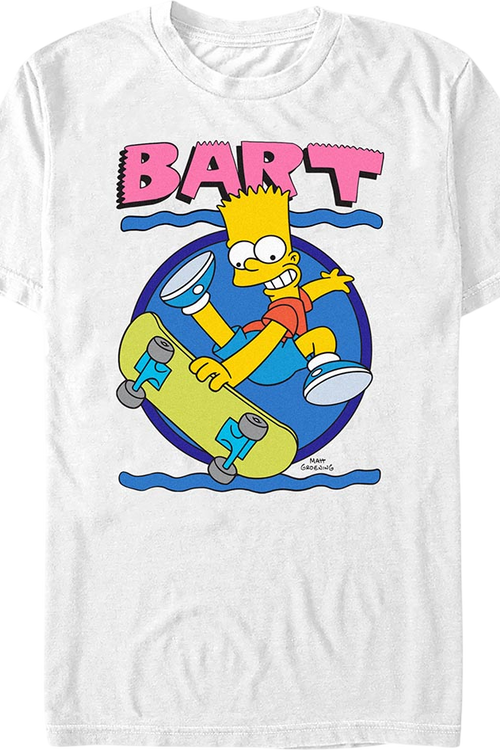 Bart Simpson Skateboard Simpsons T-Shirtmain product image