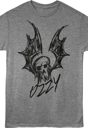 Bat Skull Sketch Ozzy Osbourne T-Shirt