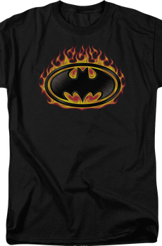 Batman Fire Logo DC Comics T-Shirt