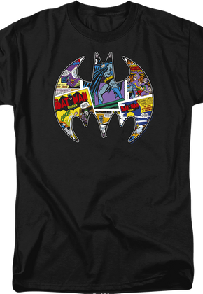 Batman Logo Collage DC Comics T-Shirt