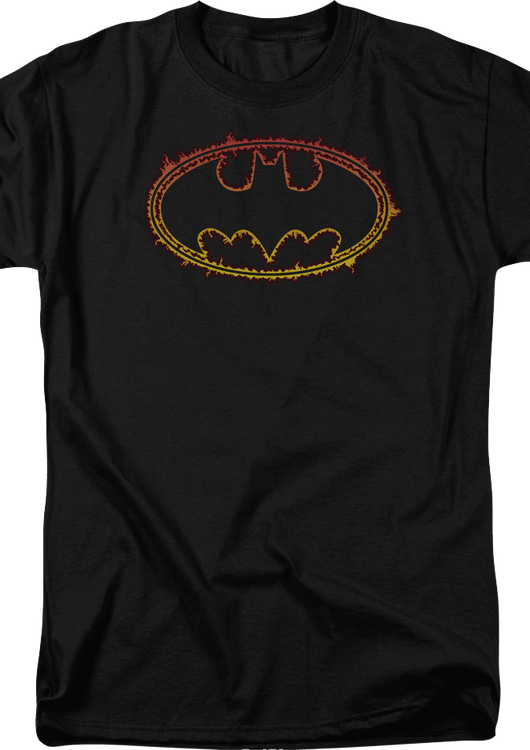 Batman Logo On Fire DC Comics T-Shirt - main product image