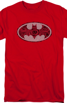 Batman Red Rose Logo DC Comics T-Shirt