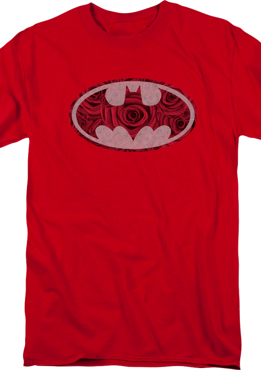 Batman Red Rose Logo DC Comics T-Shirt - main product image