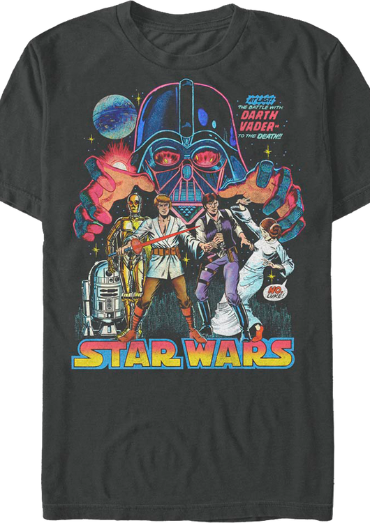 Battle With Darth Vader Star Wars T-Shirt - main product image