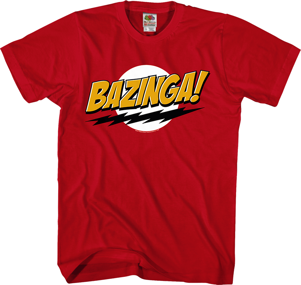 The Big Bang Theory Bazinga Men's T-Shirt: Sheldon Cooper Catchphrase