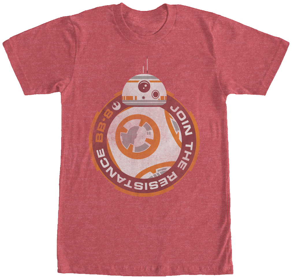 BB 8 Join The Resistance Star Wars T Shirt Star Wars Mens T Shirt