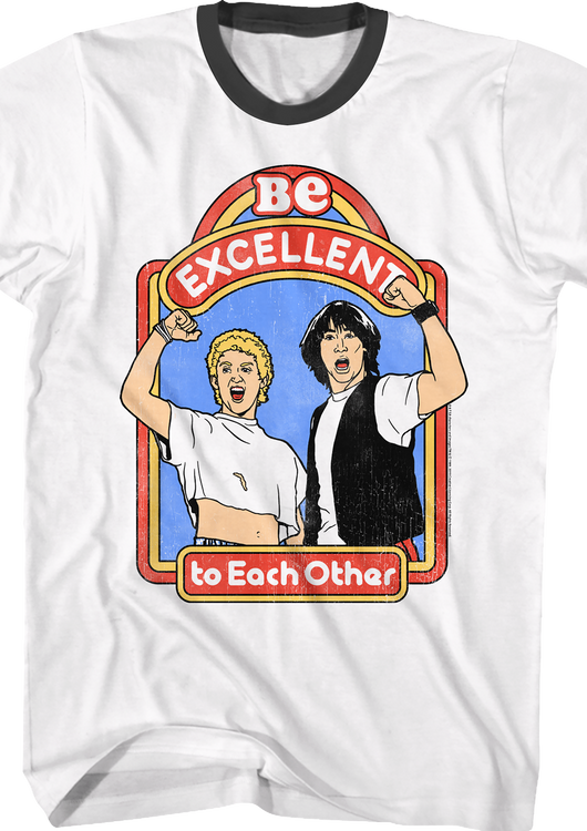 Be Excellent Bill and Ted's Excellent Adventure Ringer Shirt - main product image