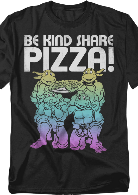 Be Kind Share Pizza Teenage Mutant Ninja Turtles T-Shirt - main product image