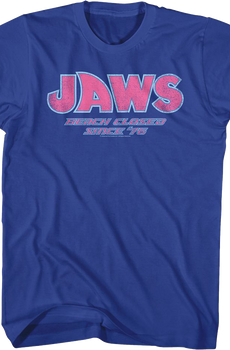 Beach Closed Since '75 Jaws T-Shirt