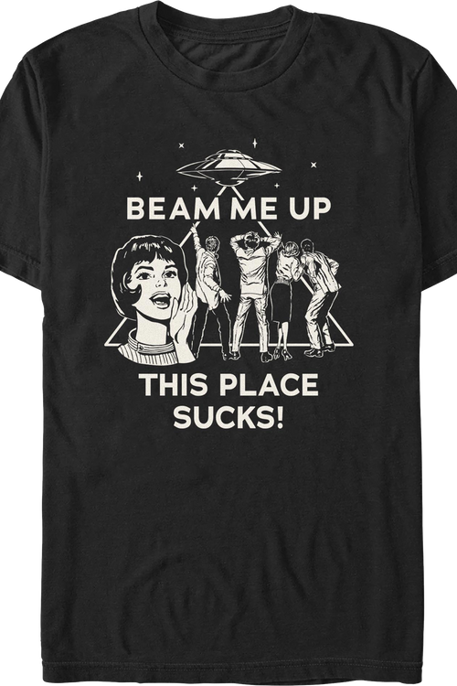Beam Me Up This Place Sucks Stranger Things T-Shirtmain product image