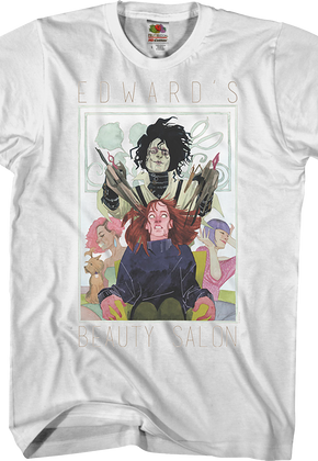 White Beauty Salon Edward Scissorhands T-Shirt
