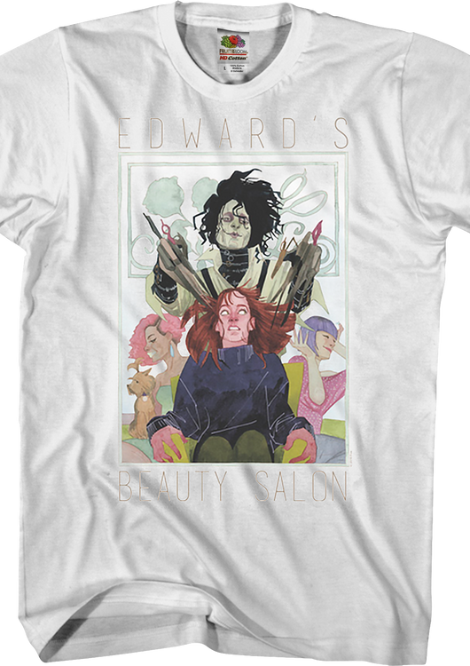 White Beauty Salon Edward Scissorhands T-Shirt - main product image