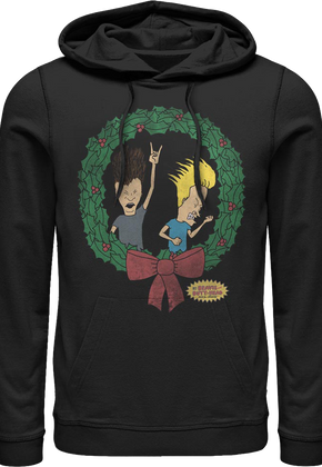 Beavis And Butt-Head Christmas Wreath Hoodie
