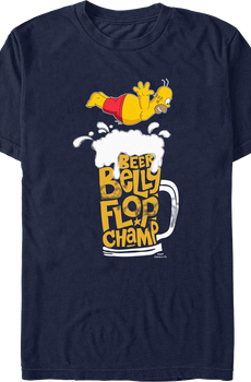 Beer Belly Flop Champ Simpsons T-Shirt