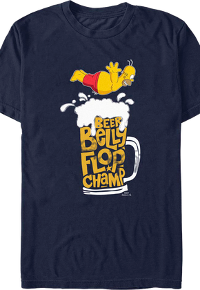 Beer Belly Flop Champ Simpsons T-Shirt