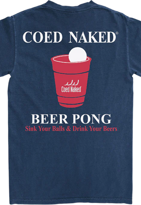 Beer Pong Coed Naked T-Shirt