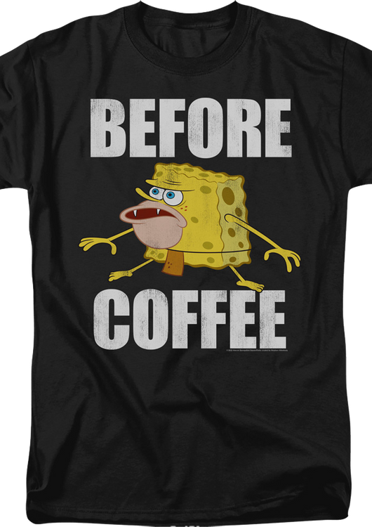 Before Coffee SpongeBob SquarePants T-Shirt - main product image