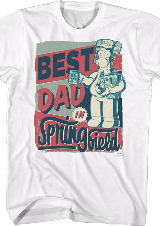 Best Dad In Springfield The Simpsons T-Shirt - main product image