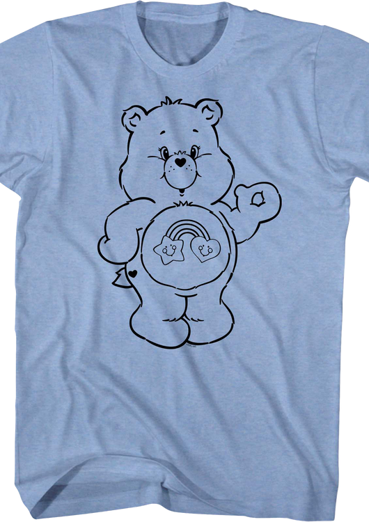 Best Friend Bear Outline Care Bears T-Shirt - main product image