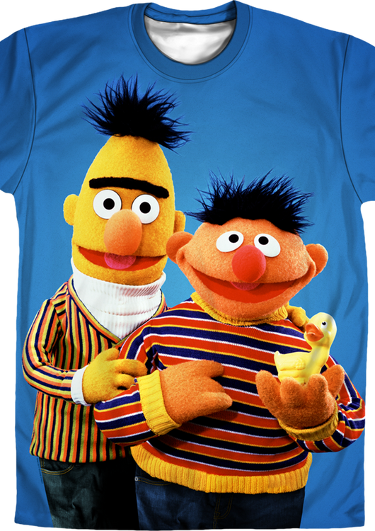 Best Friends Bert and Ernie T-Shirt: Sesame Street Mens T-Shirt