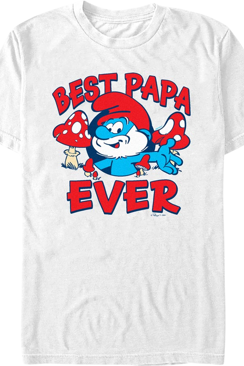 Best Papa Ever Smurfs T-Shirtmain product image