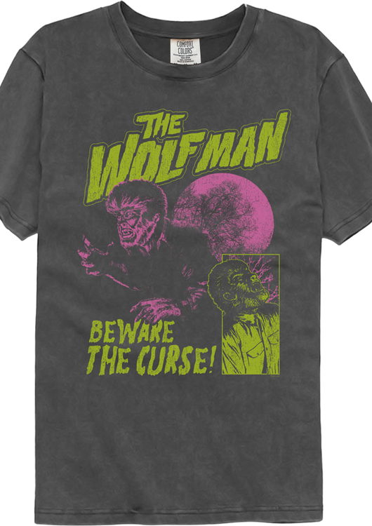 Beware The Curse Wolf Man Comfort Colors Brand T-Shirt - main product image