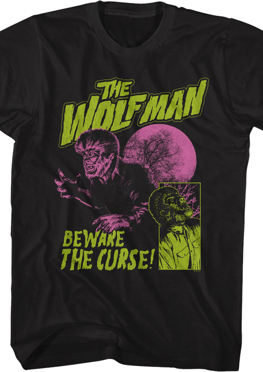 Beware The Curse Wolf Man T-Shirt - main product image