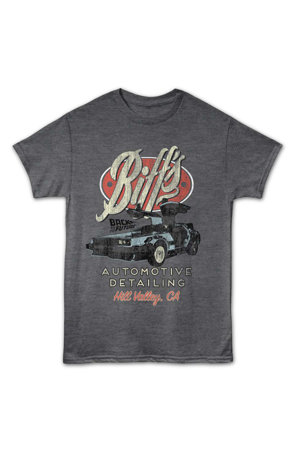 Sweat Biff's Automotive Detailing Official Back To The Future Biff's Automotive Detailing Ash Vêtement Film Années 80 Rétro