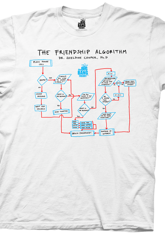 Big Bang Theory Shirt Friendship Algorithm - main product image