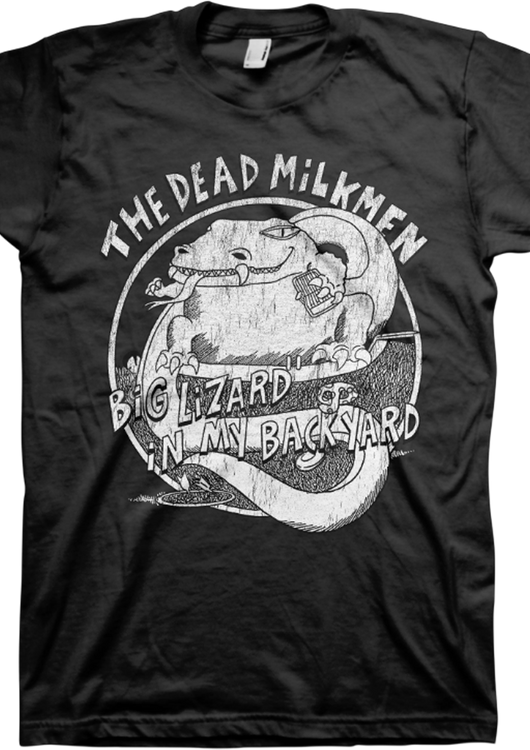 Big Lizard In My Backyard Dead Milkmen T-Shirt - main product image
