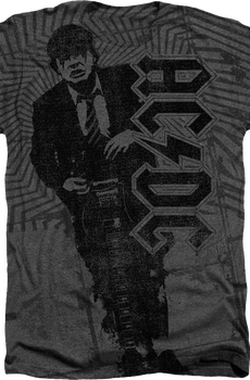 Big Print Angus Young ACDC T-Shirt
