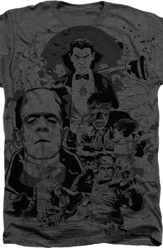 Big Print Collage Universal Monsters T-Shirt