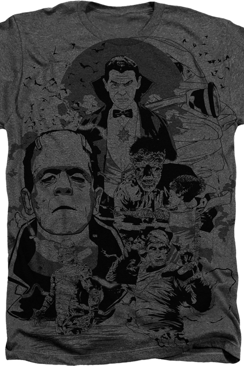 Big Print Collage Universal Monsters T-Shirt - main product image