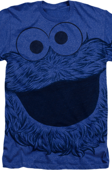 Big Print Cookie Monster Sesame Street T-Shirt