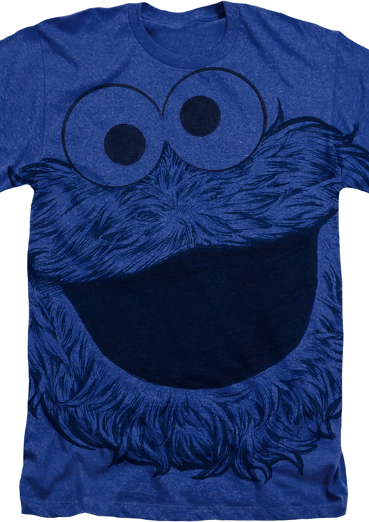 Big Print Cookie Monster Sesame Street T-Shirt - main product image