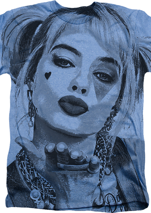 Big Print Harley Quinn Birds Of Prey T-Shirt - main product image