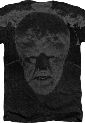 Big Print Wolf Man T-Shirt