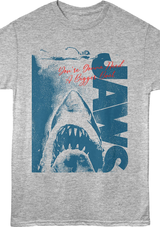 Bigger Boat Shark Attack Illustration Jaws T-Shirt - main product image