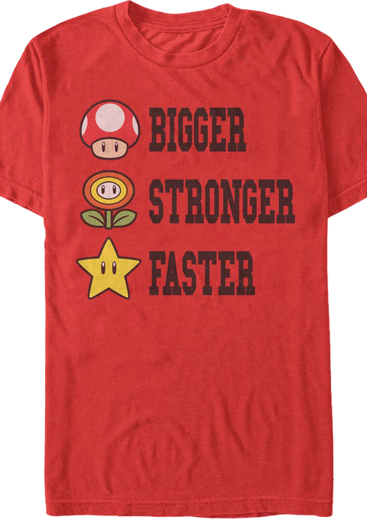Bigger Stronger Faster Super Mario Bros. T-Shirt - main product image