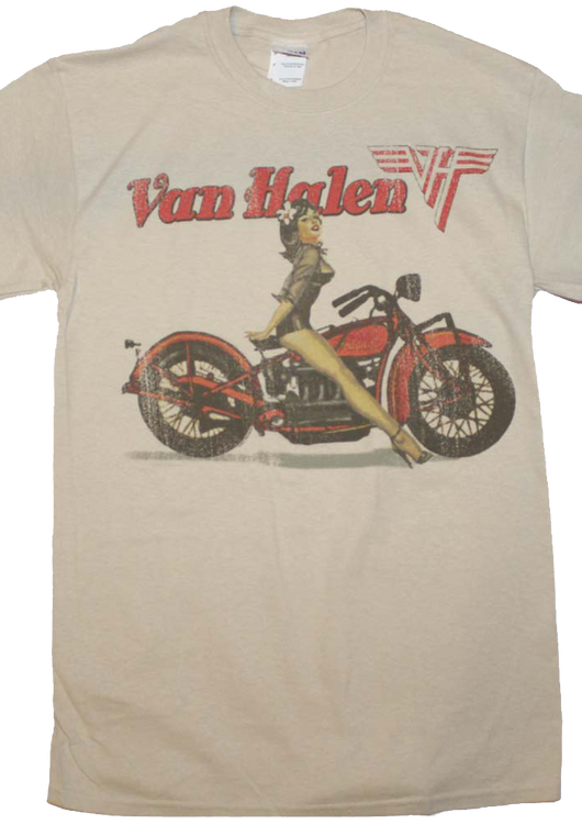 Biker Pinup Van Halen T-Shirt - main product image
