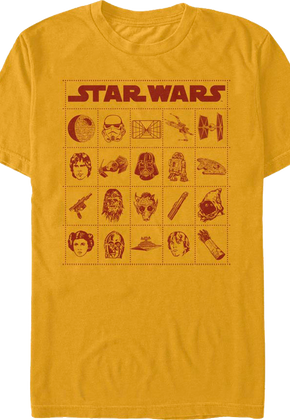 Bingo Card Star Wars T-Shirt