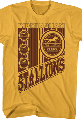 Gold Birmingham Stallions USFL T-Shirt