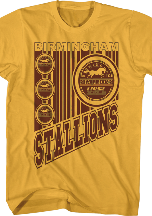 Gold Birmingham Stallions USFL T-Shirt - main product image
