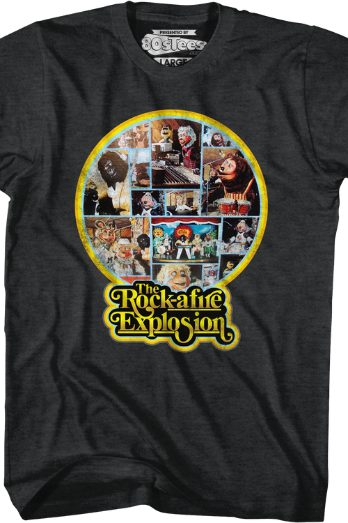 Black 1st Album Back Cover Rock-afire Explosion T-Shirt - main product image