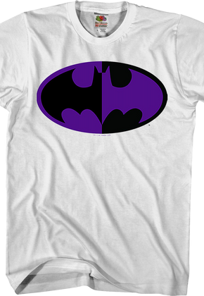 Black and Purple Bat Symbol Batman T-Shirt