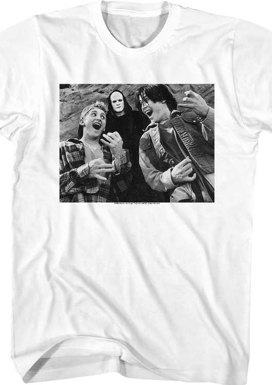 Black and White Air Guitars Bill and Ted T-Shirt - main product image